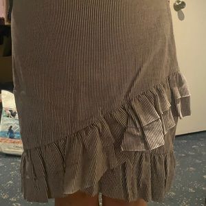 Navy/white striped mini skirt!! Only worn a few times but it has a name inside.